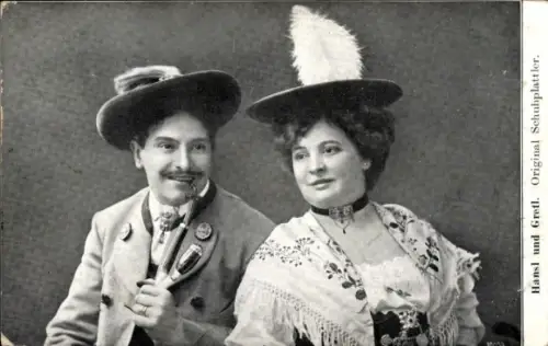 Ak Hansl und Gretl, Original Schuhplattler, Mann mit Frau in Tracht