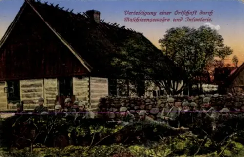 Ak Verteidigung einer Ortschaft durch Maschinengewehr und Infanterie, Deutsches Heer