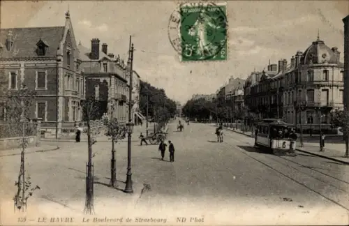 CPA Le Havre Seine Maritime, Le Boulevard de Strasbourg