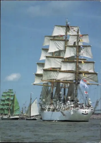 Ak Segelschiff Alexander von Humboldt, Grönland, argentin. Vollschiff Libertad, vor Bremerhaven