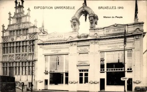 Ak Brüssel, Weltausstellung 1910, Maison du Peuple