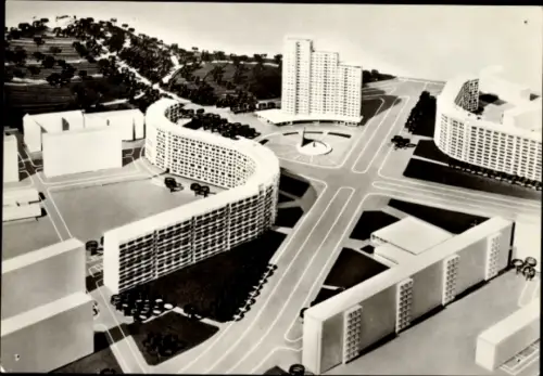 Ak Berlin Friedrichshain, Leninplatz, Modell