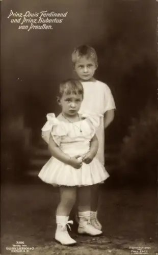 Ak Prinz Louis Ferdinand und Prinz Hubertus von Preußen, Portrait