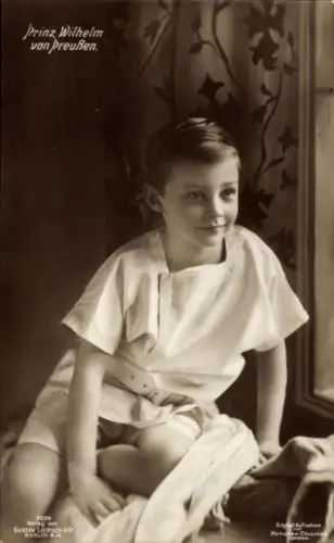 Ak Prinz Wilhelm von Preußen, Portrait, Liersch 3504