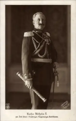 Ak Kaiser Wilhelm II., 25. Regierungsjubiläum, Marschallstab, Uniform