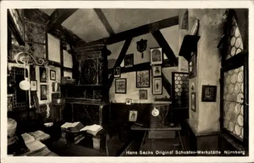 Ak Nürnberg, Hans Sachs Original Schuster-Werkstätte