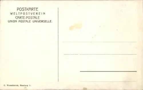 Ak Hamburg, Rathaus, Platz, Straßenbahn