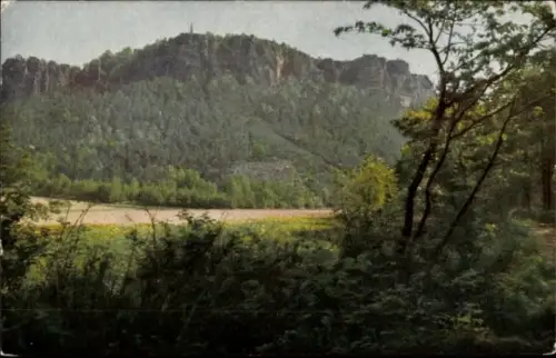 Ak Königstein an der Elbe Sächsische Schweiz, Lilienstein,  Naturaufnahme, Farbenphotos, Hans Hil