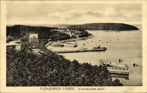 Ak Flensburg in Schleswig Holstein, Flensburger Förde, Glücksburger Bucht