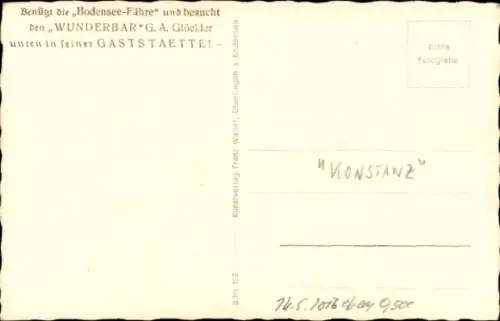 Ak Boddensee, Autofähre von Konstanz nach Meersburg