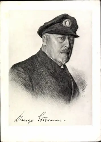 Künstler Ak Dr Hugo Eckener, Zeppelin Luftschiffe, Portrait