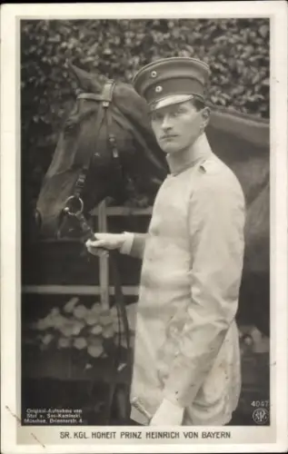 Ak Prinz Heinrich von Bayern in Uniform, Portrait