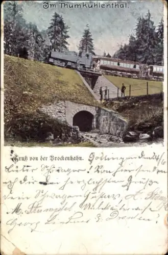 Ak Brockenbahn, Eisenbahn, Thumkuhlenthal