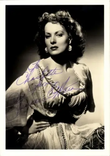 Foto Schauspielerin Maureen O’Hara, Portrait, Autogramm