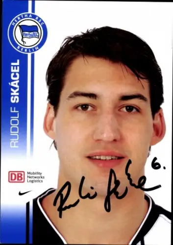 Autogrammkarte Fußballer Rudollf Skacel, Hertha BSC, Autogramm