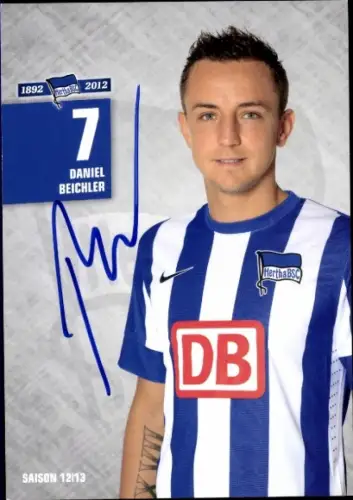 Autogrammkarte Fußballer Daniel Beichler, Hertha BSC, Autogramm