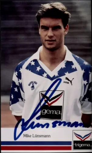 Autogrammkarte Fußballer Mike Lünsmann, Hertha BSC, Autogramm
