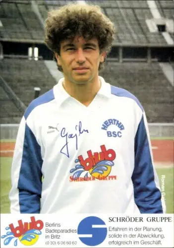 Autogrammkarte Fußballer Roman Gajda, Hertha BSC, Autogramm