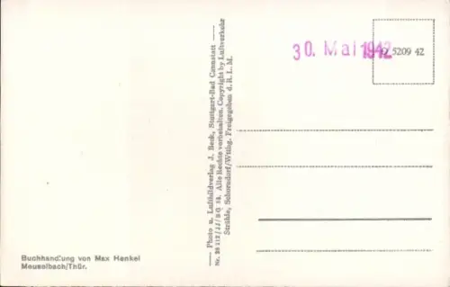 Ak Meuselbach in Thüringen, Fliegeraufnahme