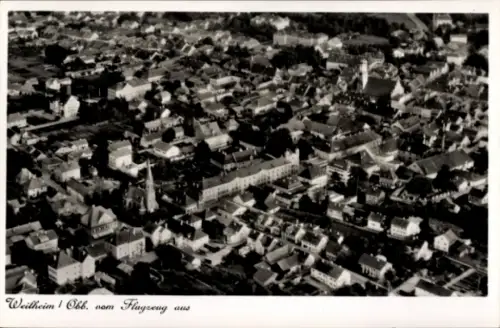 Ak Weilheim Oberbayern, Fliegeraufnahme