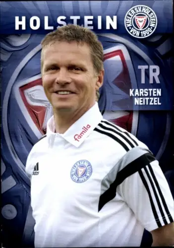 Autogrammkarte Cheftrainer Karsten Neitzel, Holstein Kiel