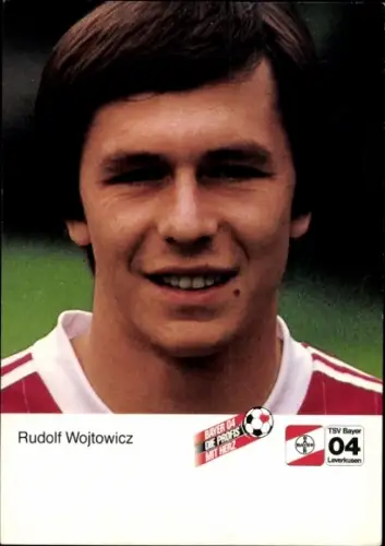 Autogrammkarte Fußballer Rudolf Wojtowicz, Bayer 04 Leverkusen