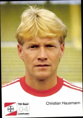 Autogrammkarte Fußballer Christian Hausmann, Bayer 04 Leverkusen