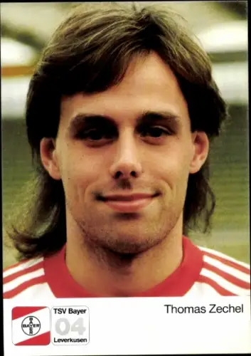 Autogrammkarte Fußballer Thomas Zechel, Bayer 04 Leverkusen