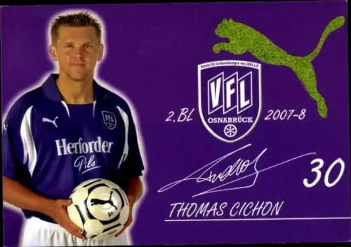 Autogrammkarte Fußballer Thomas Cichon, VfL Osnabrück