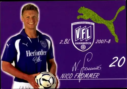 Autogrammkarte Fußballer Nico Frommer, VfL Osnabrück