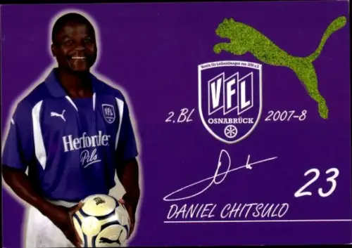 Autogrammkarte Fußballer Daniel Chitsulo, VfL Osnabrück