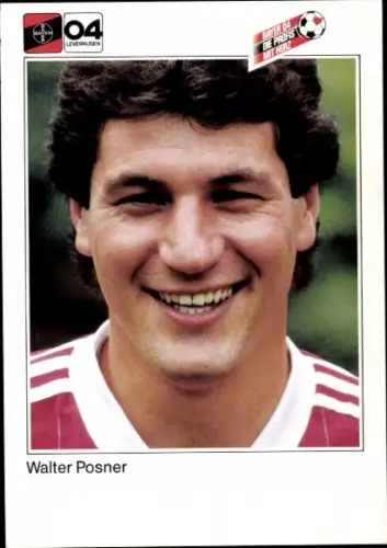Autogrammkarte Fußballer Walter Posner, Bayer 04 Leverkusen