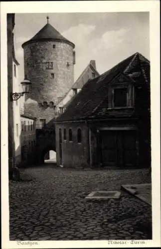 Ak Bautzen in der Oberlausitz, Nikolaiturm