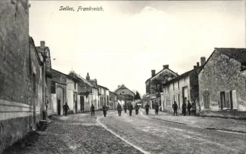 Ak Selles Marne, Straßenpartie