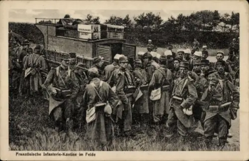 Ak Feldzug 1914/1915, Französische Infanterie-Kantine im Felde