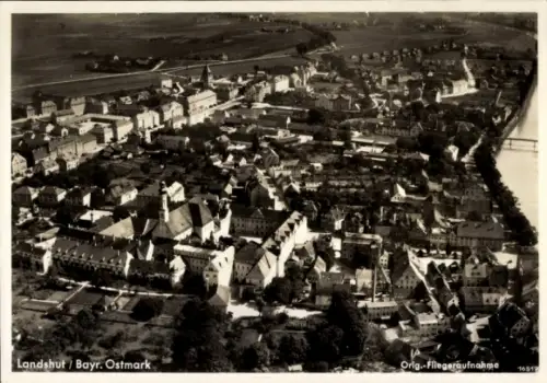 Ak Landshut in Niederbayern, Fliegeraufnahme