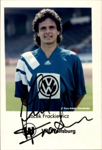 Autogrammkarte Fußballer Jacek Frackiewicz, VfL Wolfsburg, Autogramm