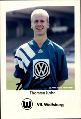Autogrammkarte Fußballer Thorsten Kohn, VfL Wolfsburg, Autogramm