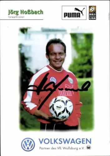 Autogrammkarte Torwarttrainer Jörg Hoßbach, VfL Wolfsburg, Autogramm