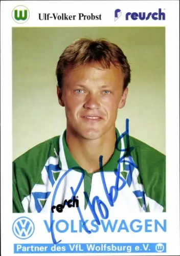 Autogrammkarte Fußballer Ulf Volker Probst, VfL Wolfsburg, Autogramm