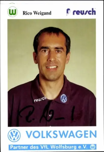 Autogrammkarte Fußballer Rico Weigand, VfL Wolfsburg, Autogramm