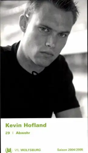 Autogrammkarte Fußballer Kevin Hofland, VfL Wolfsburg, Autogramm