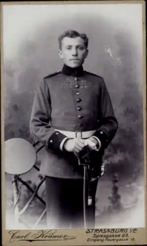 CdV Straßburg Elsass Bas Rhin, Deutscher Soldat in Uniform