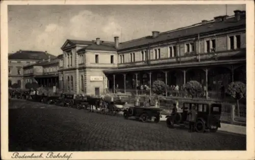 Ak Podmokly Bodenbach Děčín Tetschen an der Elbe Region Aussig, Bahnhof
