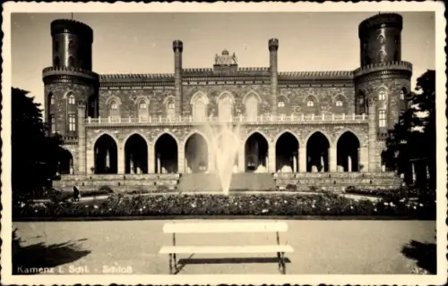 Ak Kamieniec Ząbkowicki Kamenz Camenz Schlesien, Schloss, Parkanlage