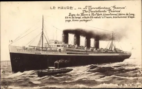 Ak Passagierschiff France, CGT