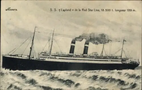 Ak Dampfer S.S. Lapland, Red Star Line