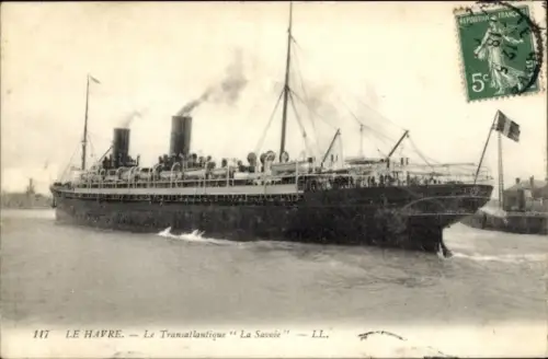 Ak Le Havre Seine Maritime, Transatlantik La Savoie, Dampfer