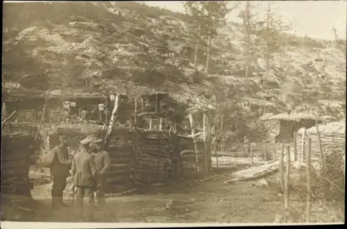 Foto Ak Argonnerwald, Lager, I. WK