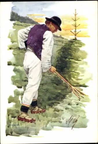 Künstler Ak, Valaši z Moravy, Bauer